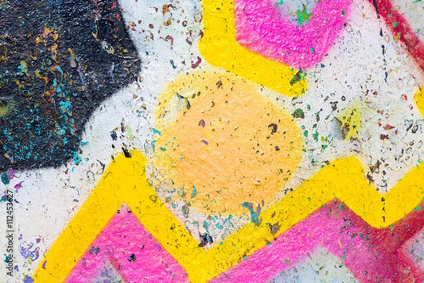 Obraz Closeup abstract painted wal