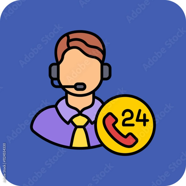 Obraz 24 hours support Icon