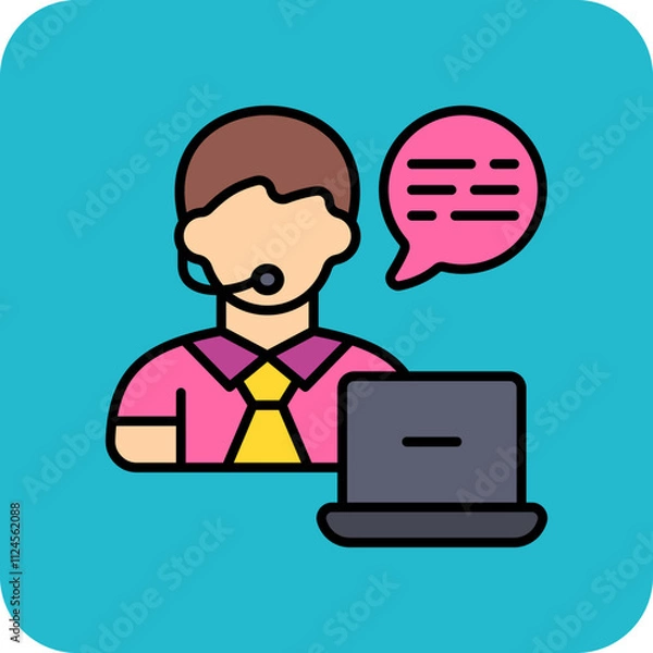 Fototapeta Live Chat Icon