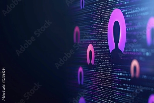 Fototapeta Visual representation of digital consumer profiles highlighting trends, behaviors, and personalized marketing strategies in modern retail