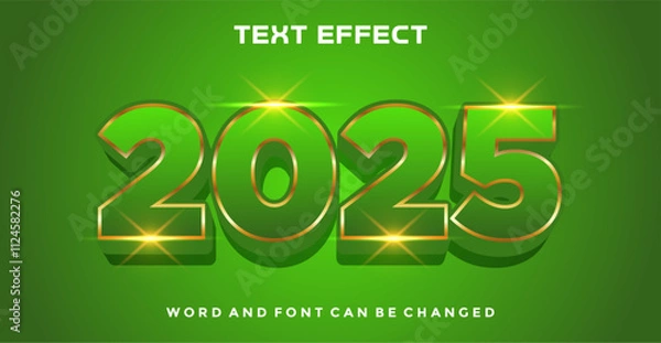 Fototapeta 2025 editable text effect