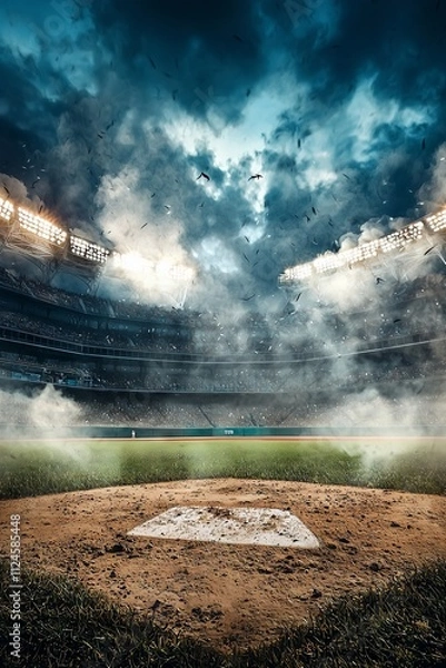 Fototapeta Baseball Poster Backdrop Softball Digital Backdrop