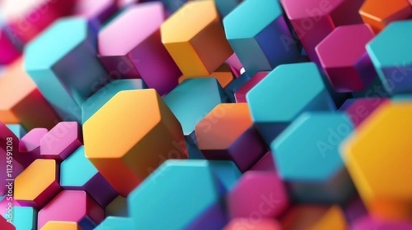 Fototapeta A close-up shot of a colorful, geometric pattern.