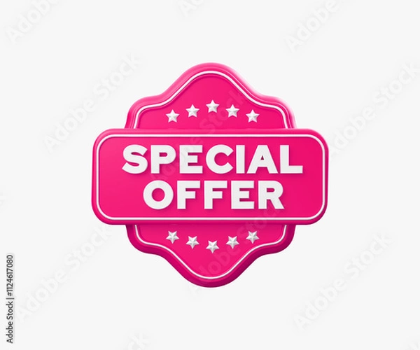 Fototapeta Special Offer Badge 3D Illustration