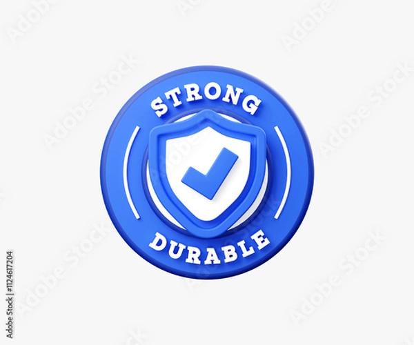 Fototapeta Strong Durable Badge icon design