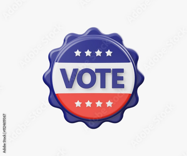 Fototapeta Vote Icon 3D Illustration.