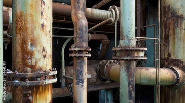 Obraz Old Industrial Pipes