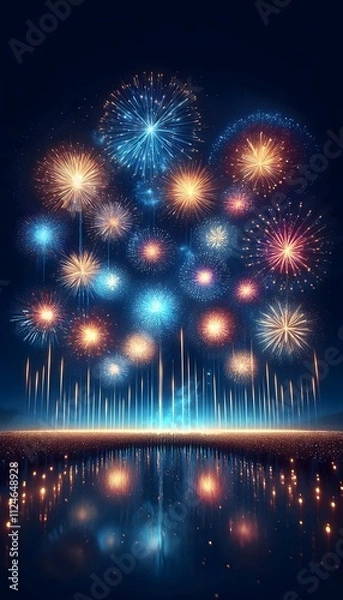 Obraz Stunning Fireworks Display Over Iconic Landmarks Around the World