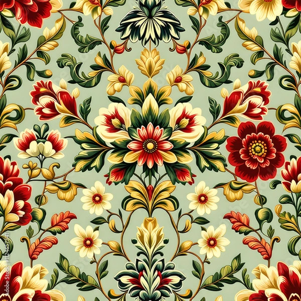 Fototapeta seamless pattern with flowers
