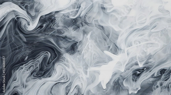Fototapeta abstract grey and white background wave patterns, silk