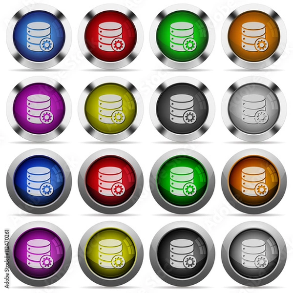 Fototapeta Database settings button set