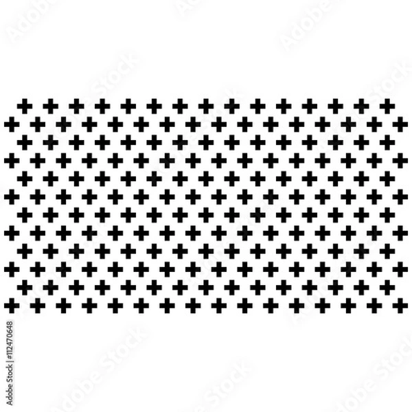 Fototapeta A simple vector pattern made with '+' plus sign