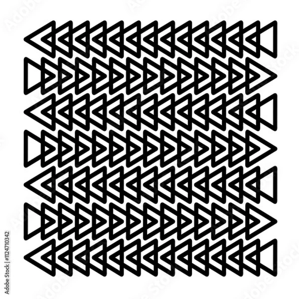 Obraz Geometric pattern of triangles pattern, doodle hand-drawn