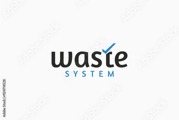 Obraz waste system logo vector design template, minimalist waste system management iconic logo design vector illustration with modern, simple and unique styles. 