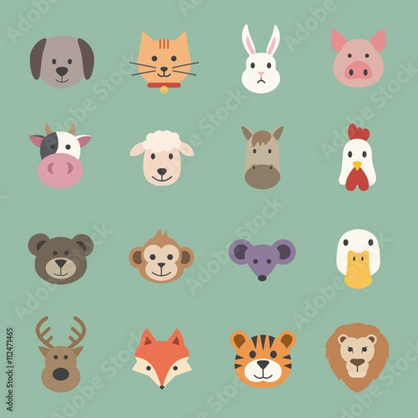 Obraz animal face set
