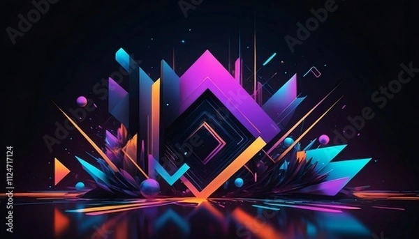 Obraz Modern Futuristic Digital Artwork