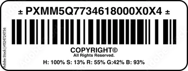 Obraz bar code label 2