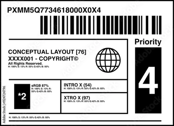 Obraz black and white barcode