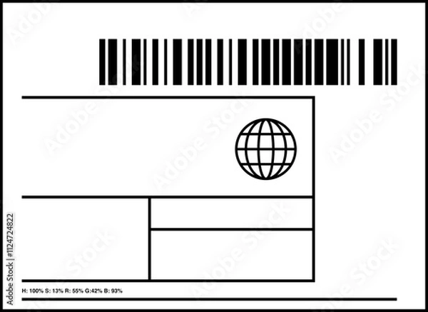 Obraz bar code label
