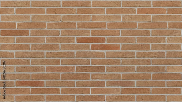 Fototapeta Brick and mortar wall texture. Seamless pattern. 8k texture for background or realistic rendering.