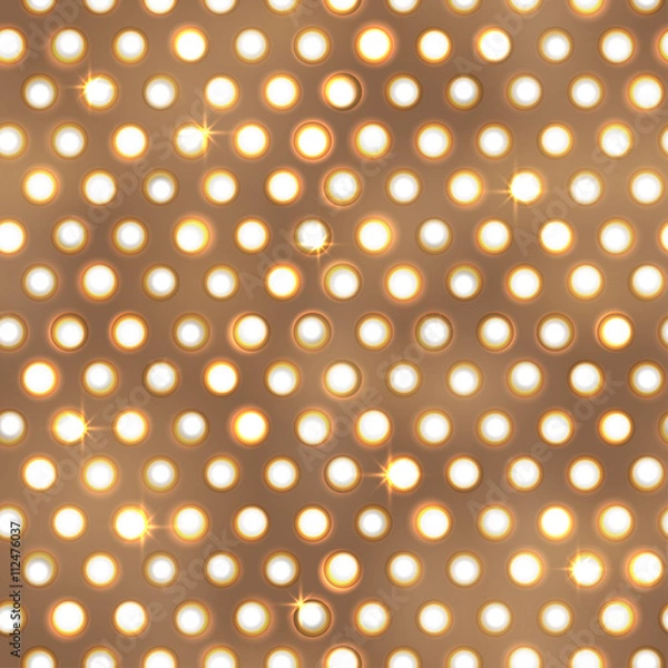 Obraz wall retro light banner. Seamless