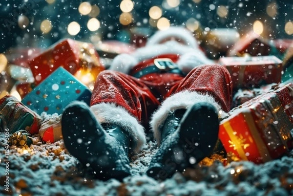 Obraz Exhausted Santa Claus