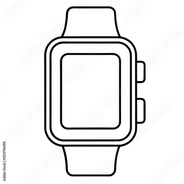 Obraz Minimalist Smartwatch Vector Icon Design