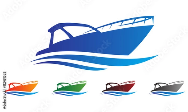 Obraz boat logo vector