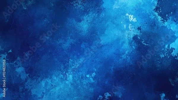 Fototapeta Abstract watercolor paint background dark blue color grunge texture for background, banner,