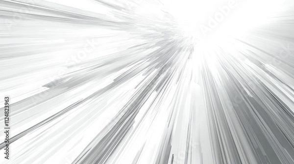 Fototapeta Abstract white and gray color background. Radial Stripes Abstract Background. Speed Oncoming Lines Background Design. Radial Stripes Abstract Background. Text frame in manga and anime comics