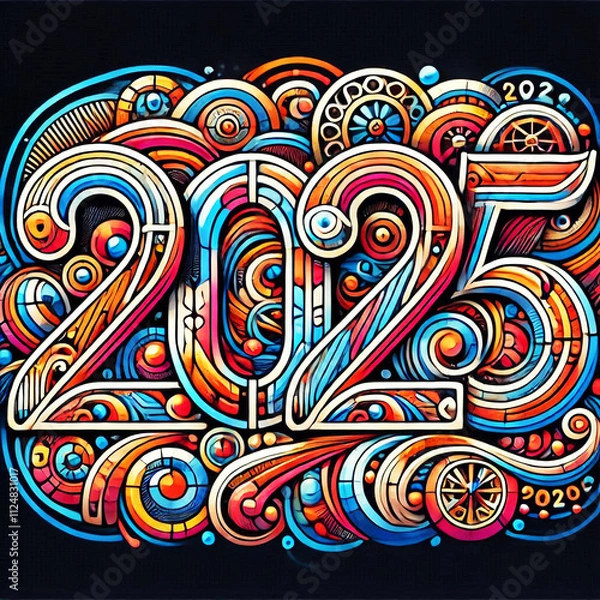 Obraz 2025 abstract background with flowers