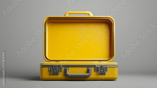 Obraz An open deep yellow toolbox