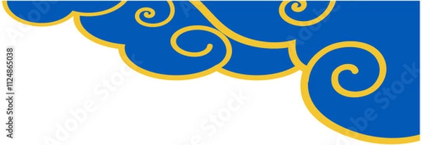 Fototapeta Chinese Cloud Decoration Border

