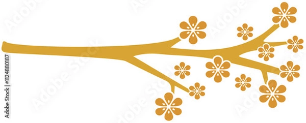 Obraz Oriental flower branches decoration
