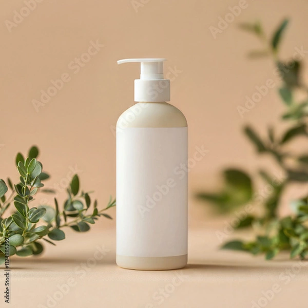 Obraz Mockup, Moc kup  bottle, gel, white, dispenser, packaging, presentation, product, advertising, website