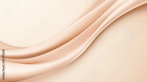 Fototapeta Elegant Soft Cream Fabric Wave Abstract Background Design for Textures