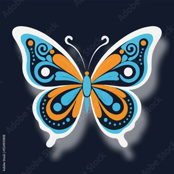 Obraz butterfly on black background