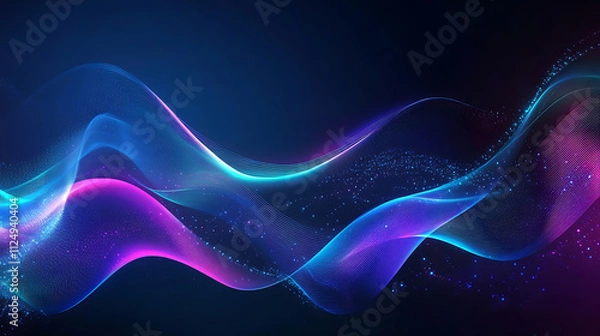 Fototapeta abstract blue wave background