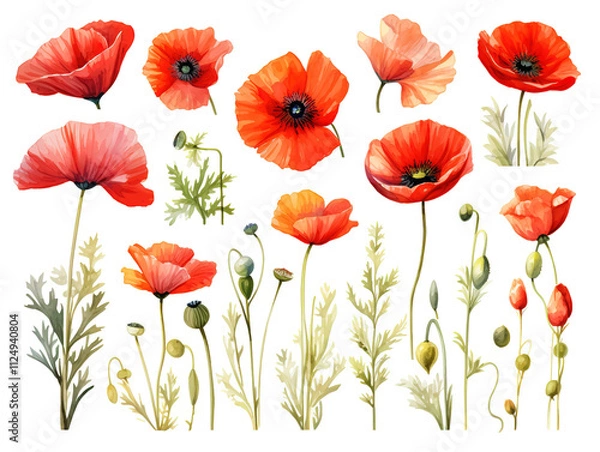 Obraz Fantastic beautiful red blooming poppies