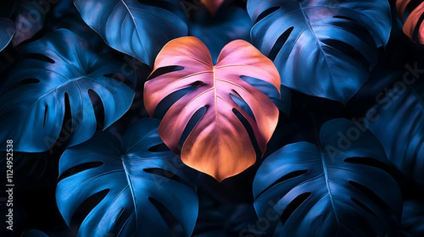 Fototapeta abstract background with leaves