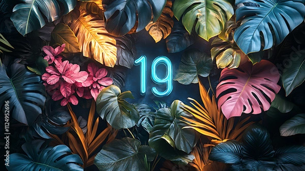 Obraz abstract background with leaves