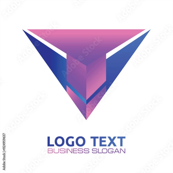 Fototapeta V  lettering logo is simple, easy to understand and authoritative