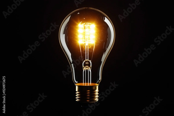 Fototapeta a burning light bulb as a symbol of the emergence of an idea