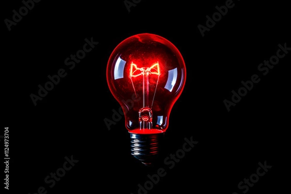 Fototapeta a burning light bulb as a symbol of the emergence of an idea