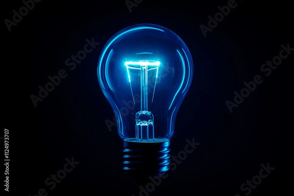 Fototapeta a burning light bulb as a symbol of the emergence of an idea
