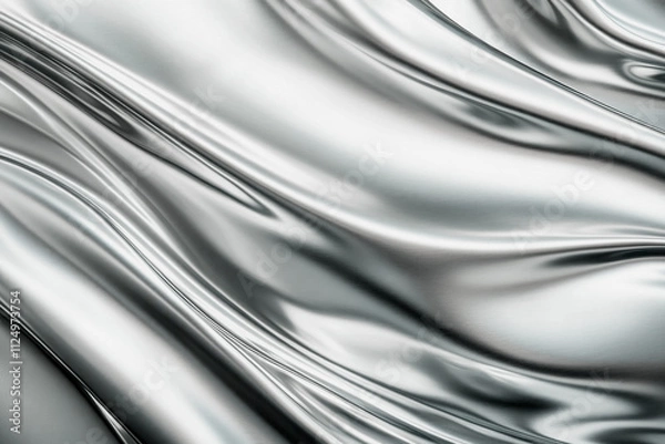 Fototapeta background smooth shiny silver metal texture on liquid metal concept	
