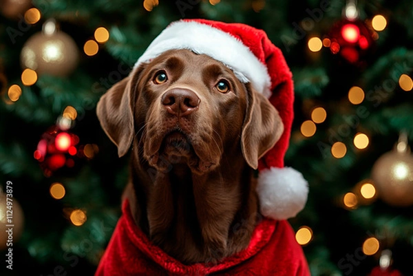 Fototapeta funny greeting card on the theme of Christmas and New Year