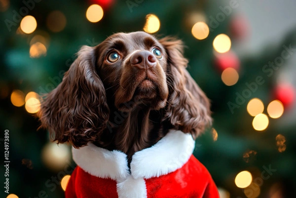 Fototapeta funny greeting card on the theme of Christmas and New Year