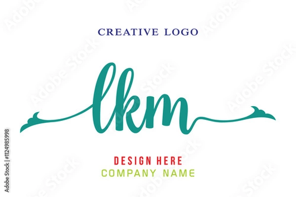 Obraz LKM  lettering logo is simple, easy to understand and authoritative