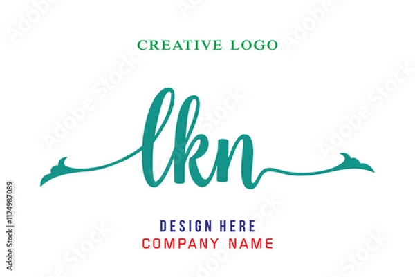 Obraz LKN   lettering logo is simple, easy to understand and authoritative